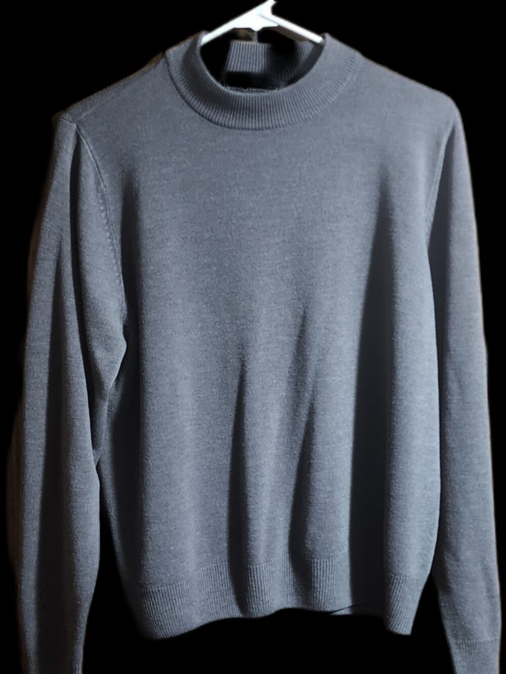 Sag Harbor Women's Mock Neck Long Sleeve Knit Sweater Gray Size XL